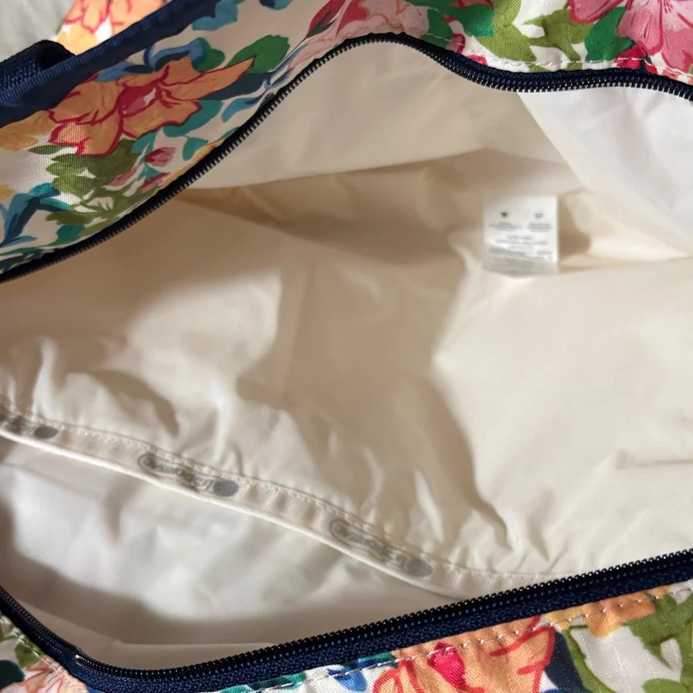LeSportsac Navy and Floral Tote Bag - Picture 10 of 16